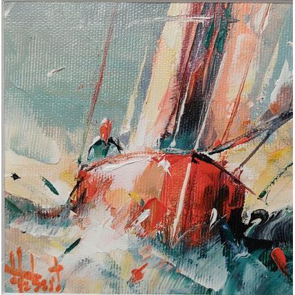 Peinture Face au vent par Hébert Franck | Tableau Figuratif Huile Marine, Paysages