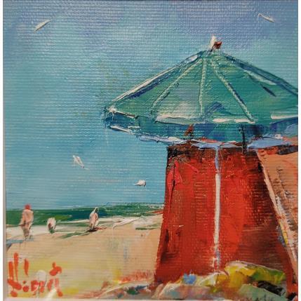 Peinture A la plage par Hébert Franck | Tableau Figuratif Huile Marine, Paysages