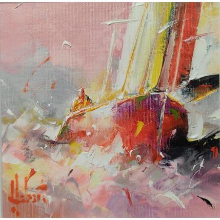 Peinture En rose par Hébert Franck | Tableau Figuratif Huile Marine, Paysages