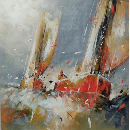 Peinture La course par Hébert Franck | Tableau Figuratif Huile Marine, Paysages