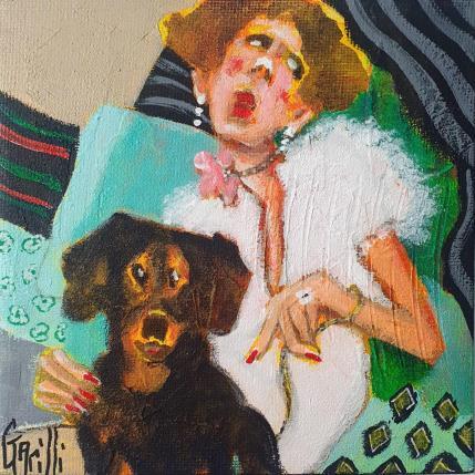 Peinture C'est lui mon meilleur ami ! par Garilli Nicole | Tableau Figuratif Acrylique Scènes de vie