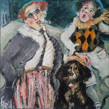 Peinture C'est un vrai coup de foudre par Garilli Nicole | Tableau Figuratif Acrylique Scènes de vie