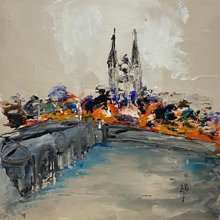 Peinture Vue sur la cathédrale par Raffin Christian | Tableau Figuratif Huile Urbain