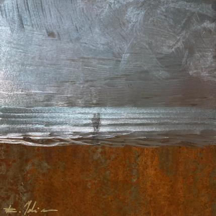 Peinture Couple plage du L’ido 2 par Mahieu Bertrand | Tableau Figuratif Métal Marine, Paysages