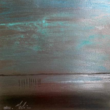 Peinture Les Salins  par Mahieu Bertrand | Tableau Figuratif Métal Marine, Paysages