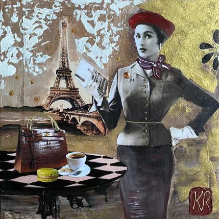 Peinture Jolie par Romanelli Karine | Tableau Figuratif Acrylique, Collage Mode, Scènes de vie