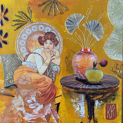 Peinture Orlana  par Romanelli Karine | Tableau Figuratif Acrylique, Collage, Papier, Pastel, Posca Scènes de vie