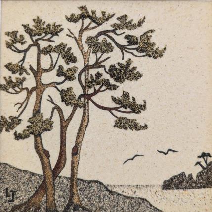 Painting Les trois pins by Jovys Laurence  | Painting Subject matter Sand Landscapes