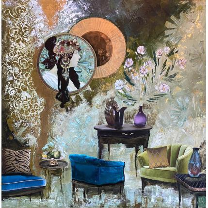 Painting Bleu comme toi by Romanelli Karine | Painting Figurative Acrylic, Gluing