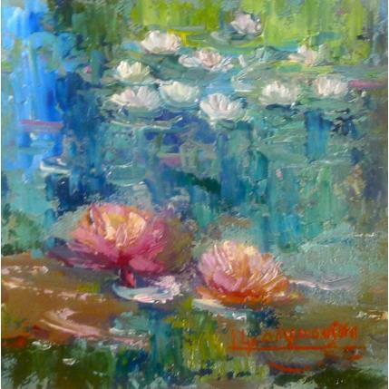 Peinture F1015 Jardin des Nénuphars par Malynovska Iryna | Tableau Impressionnisme Huile Nature