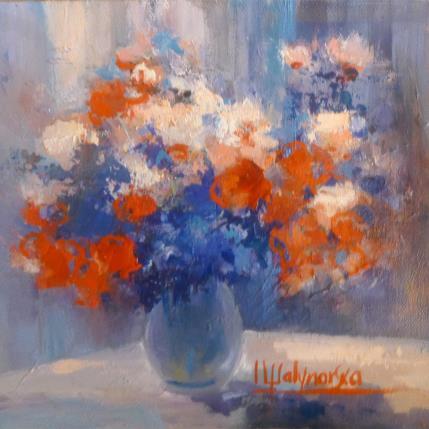 Peinture F2013 Bouquet Éclatant par Malynovska Iryna | Tableau Impressionnisme Huile Natures mortes