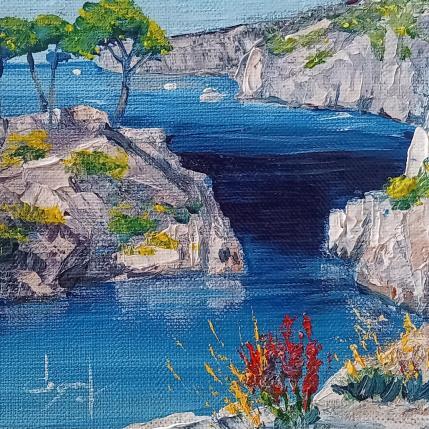 Peinture Les calanques ensoleillées par Degabriel Véronique | Tableau Réalisme Huile Marine, Nature, Paysages