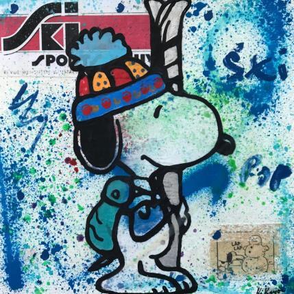 Peinture Sports d’hiver par Kikayou | Tableau Pop-art Acrylique, Collage, Graffiti Icones Pop