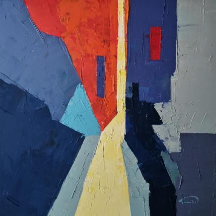 Peinture Parfum coloré par Tomàs | Tableau Abstrait Huile Scènes de vie, Urbain