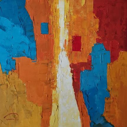 Peinture Ying Yang par Tomàs | Tableau Abstrait Huile Scènes de vie, Urbain