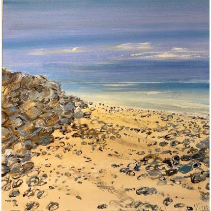 Peinture Rochers à oléron par Fièvre Véronique | Tableau Figuratif Acrylique