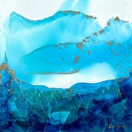 Painting Poésie Marine 1969 by Depaire Silvia | Painting Abstract Acrylic Landscapes, Marine