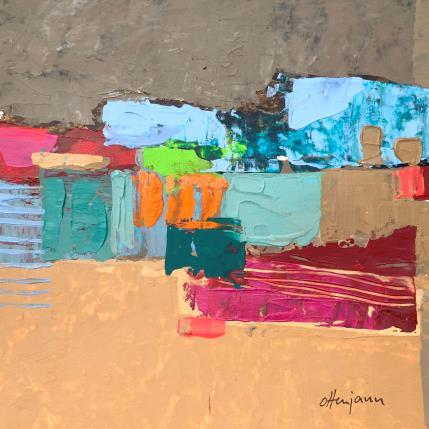 Pintura Topographie imaginaire 2 por Ottenjann Andrea | Pintura Abstract Acrylic Landscapes, Pop icons