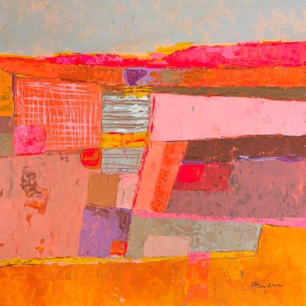 Pintura Strates de lumière  por Ottenjann Andrea | Pintura Abstract Acrylic Landscapes