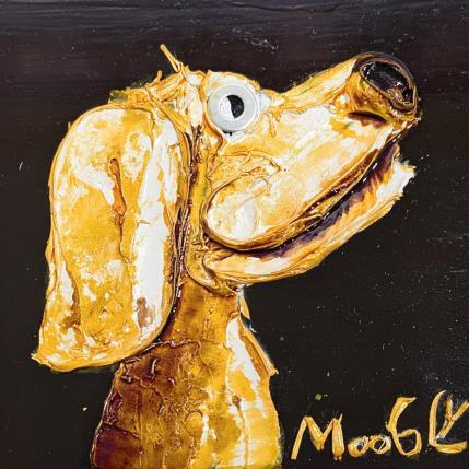 Peinture LOYALUS par Moogly | Tableau Art Singulier Acrylique, Pigments, Résine Animaux