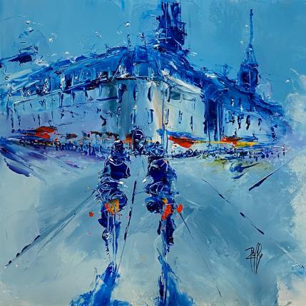 Painting La place by Raffin Christian | Painting Figurative Oil Urban