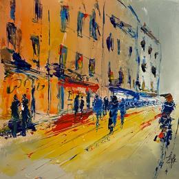Peinture Petite rue par Raffin Christian | Tableau Figuratif Huile Urbain