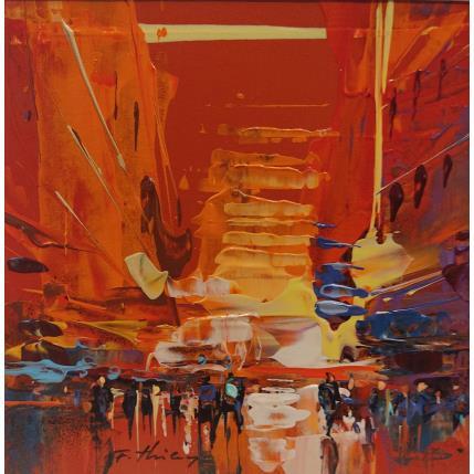 Pintura Street view por Frédéric Thiery | Pintura Figurative Acrylic Life style, Society, Urban
