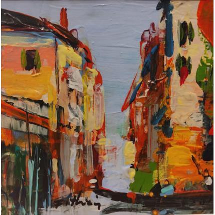 Pintura Visiting Venise por Frédéric Thiery | Pintura Figurative Acrylic Urban