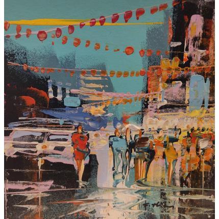 Painting Le boulevard en fête by Frédéric Thiery | Painting Figurative Acrylic Life style, Pop icons, Urban
