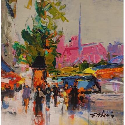 Painting Paris les bouquinistes by Frédéric Thiery | Painting Figurative Acrylic Life style, Pop icons, Society, Urban