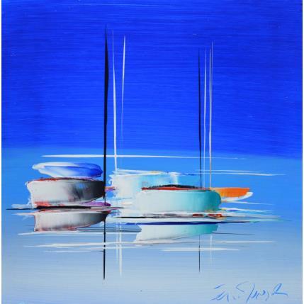 Peinture Blue dream par Munsch Eric | Tableau Figuratif Acrylique, Huile Marine