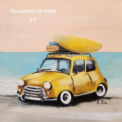 Peinture Mini Austin par Sie Evelyne | Tableau Figuratif Acrylique Scènes de vie