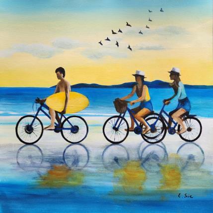 Peinture Le trio par Sie Evelyne | Tableau Figuratif Acrylique Scènes de vie