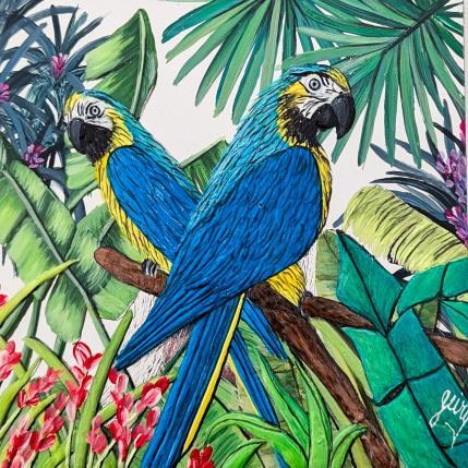 Peinture APARAUNA par Geiry | Tableau Matiérisme Résine Animaux