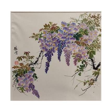 Peinture Glycines au vent par Tayun | Tableau Figuratif Encre