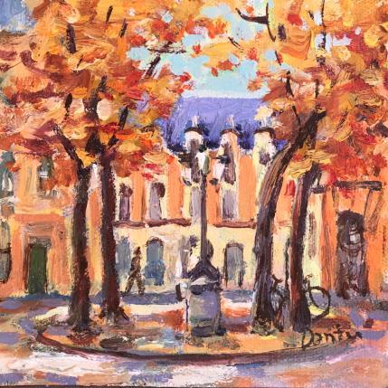 Peinture La place de Fürstenberg e automne  par Dontu Grigore | Tableau Figuratif Huile Urbain