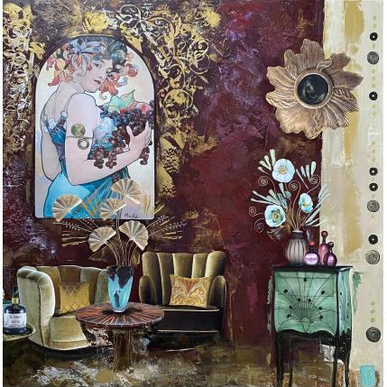 Peinture Le fruit de la vigne par Romanelli Karine | Tableau Figuratif Acrylique, Collage