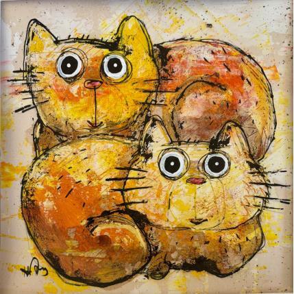 Peinture Sereins ! par Maury Hervé | Tableau Art Singulier Animaux