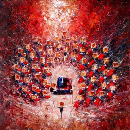 Painting Concert Rouge Flamboyant by Reymond Pierre | Painting Figurative Oil Music