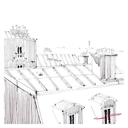 Peinture depuis les toits de Paris par Bailly Kévin  | Tableau Figuratif Aquarelle, Encre Architecture, Urbain