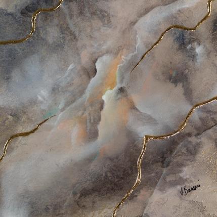 Peinture Marbre doux par Baroni Victor | Tableau Abstrait Acrylique, Feuille d'or Minimaliste