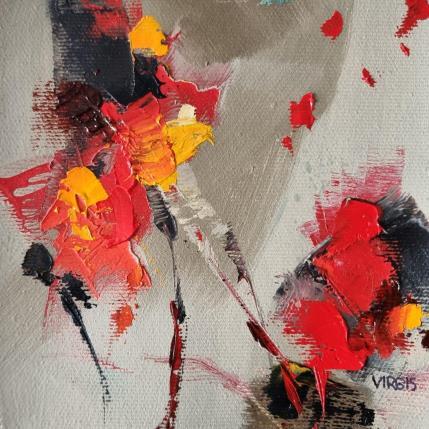Peinture Among the flower blossoms par Virgis | Tableau Abstrait Huile Minimaliste