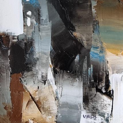 Peinture Grey walls par Virgis | Tableau Abstrait Huile Minimaliste