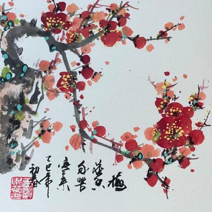Peinture Cherry blossom 2 par Yu Huan Huan | Tableau Figuratif Aquarelle, Encre Nature