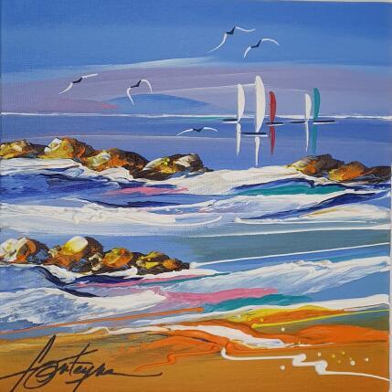 Peinture La force de la mer par Fonteyne David | Tableau Figuratif Acrylique