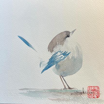Peinture Bird par Yu Huan Huan | Tableau Figuratif Aquarelle, Encre Animaux