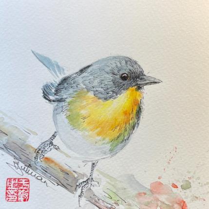 Peinture Bird par Yu Huan Huan | Tableau Figuratif Aquarelle, Encre Animaux