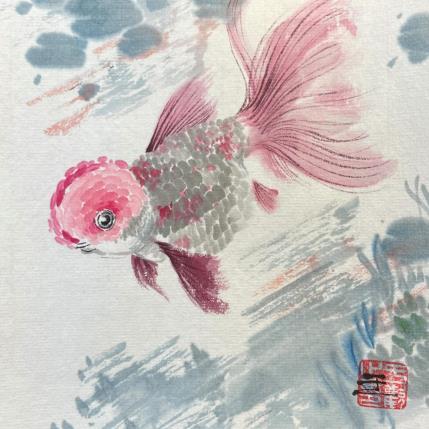 Peinture Happy fish par Yu Huan Huan | Tableau Figuratif Aquarelle, Encre Animaux