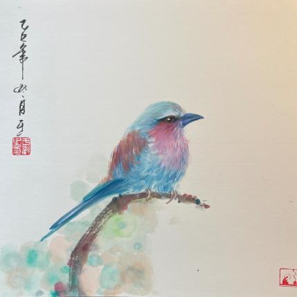 Peinture Bird par Yu Huan Huan | Tableau Figuratif Aquarelle, Encre Animaux