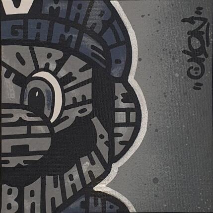 Peinture B&W half Mario par Cmon | Tableau Pop-art Icones Pop